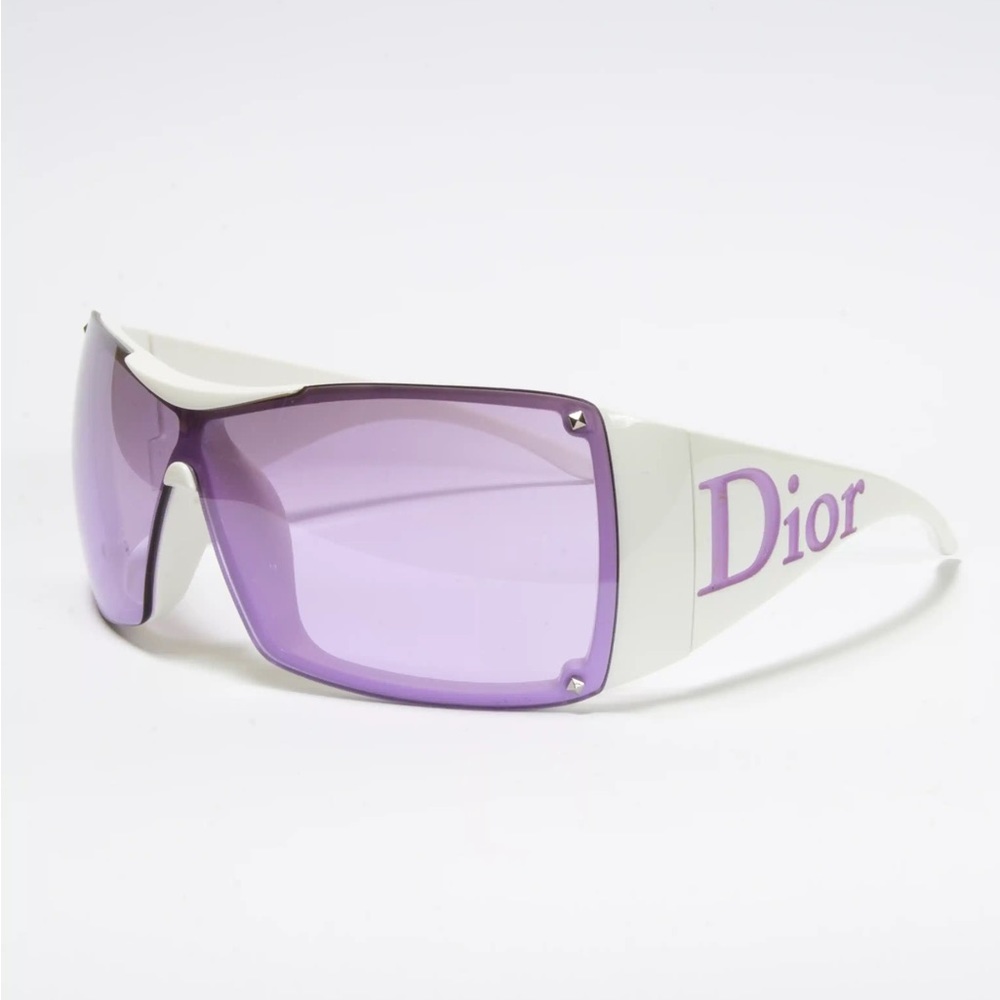 CHIC CHRISTIAN DIOR OVERSHINE2 WHITE/PURPLE Vintage SUNGLASSES